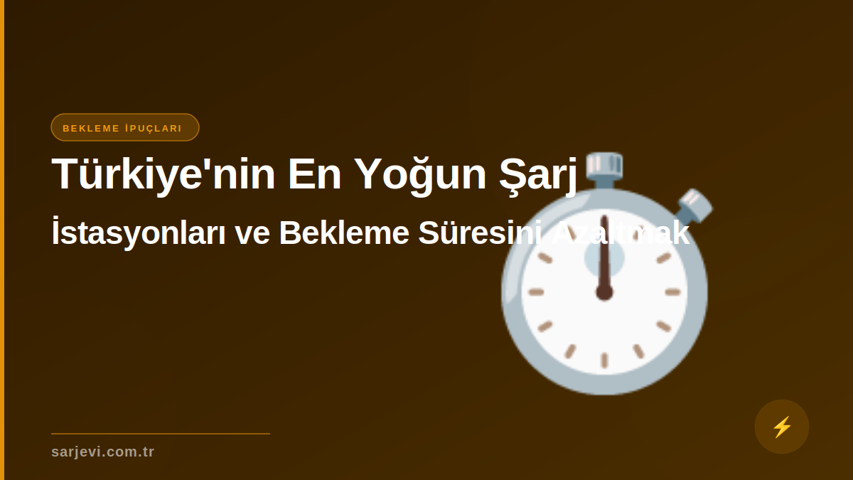 Türkiye'nin En Yoğun Şarj İstasyonları ve Bekleme Süresini Azaltmak