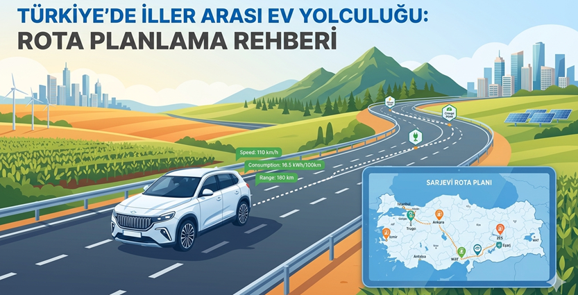 Türkiye'de İller Arası Elektrikli Araç Yolculuğu: Rota Planlama Rehberi