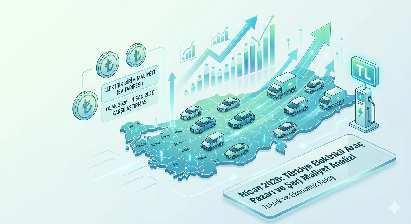 Nisan 2026: Türkiye Elektrikli Araç Pazarı ve Şarj Maliyet Analizi