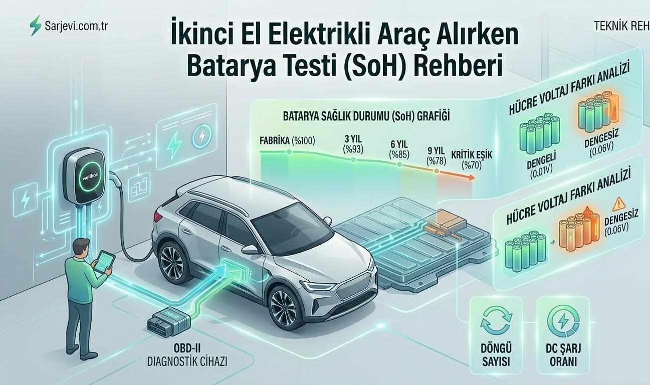 İkinci El Elektrikli Araç Alırken Batarya Sağlığı (SoH) Testi
